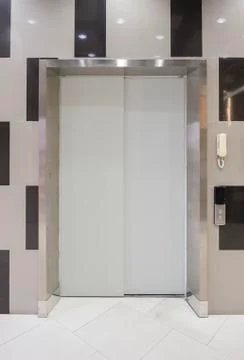 Elevator door interior 库存照片