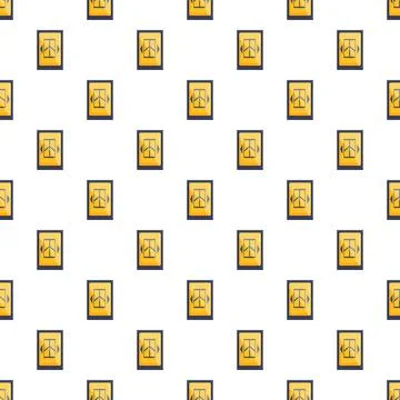 Elevator door open sign seamless pattern Stock Illustration