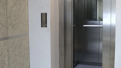 Elevator door opening and closing Stock Footage 60114484