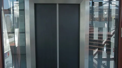 Elevator door opening Stock Footage 127569506