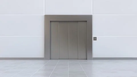 Elevator door opens while camera flies through it. Stock Footage 59141078