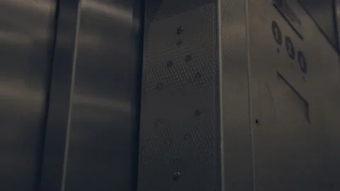 Elevator Door Sliding Open Stock Footage 329611776