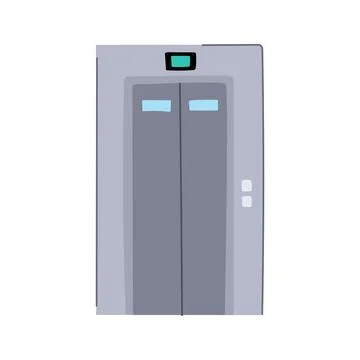 Elevator doors closing representing access and travel concepts 스톡 일러스트