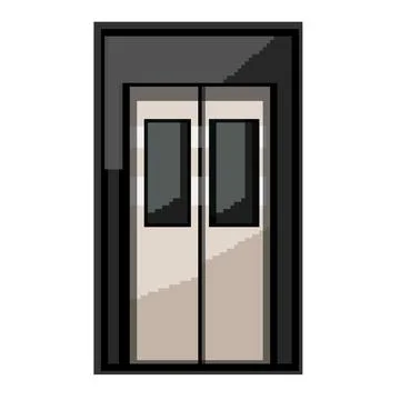 Elevator doors closing representing future, progress, and opportunity Stock Illustration