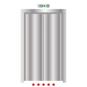 Elevator doors icon Illustration color fill style Stock Illustration