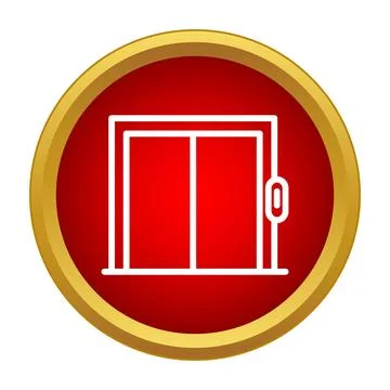 Elevator doors icon representing building transportation system Stock Illustration