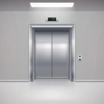Elevator Doors Illustrazione stock
