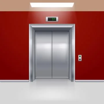 Elevator Doors Stock Illustration
