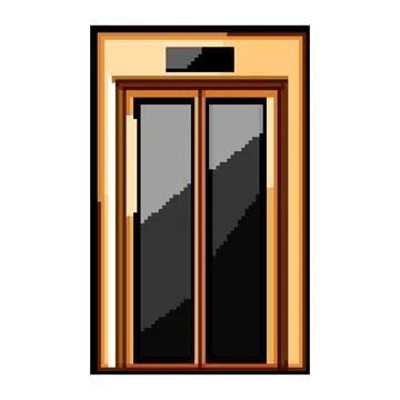 Elevator doors illustration displaying empty closed access Illustrazione stock