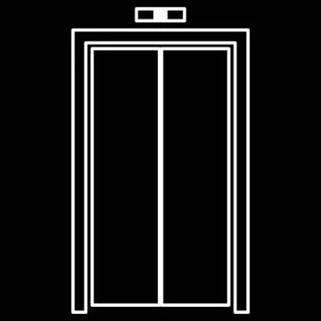 Elevator doors it is icon . Illustrazione stock