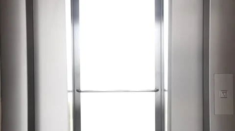 Elevator  doors open automatically Stock Footage 52446059
