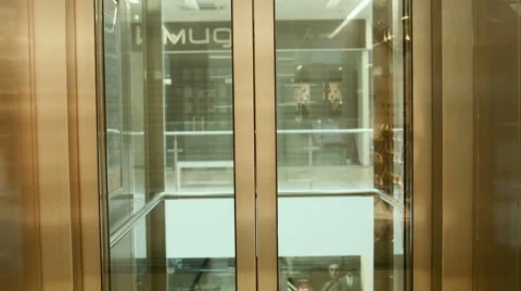 Elevator doors open Stock Footage 56331441