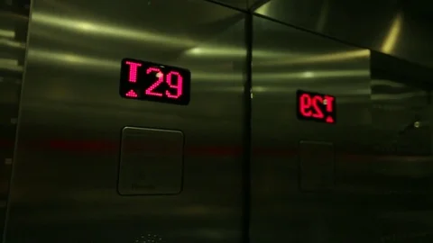 Elevator doors open Stock Footage 77049199