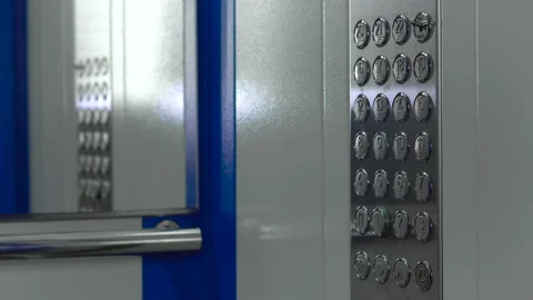 The elevator doors open. Stock Footage 147345186