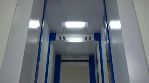 The elevator doors open. Stock Footage 147345865