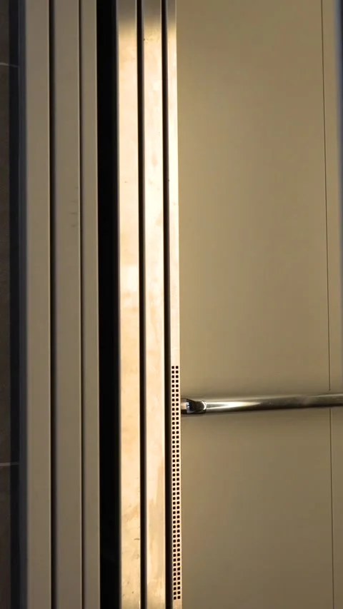 Elevator doors opening and closing Stock Footage 345589470