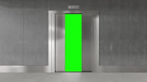 Elevator doors opening green screen 3d 動画素材 315510253