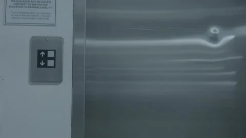 Elevator Doors Opening in Modern Building Lobby Stock Footage 343948251