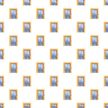 Elevator doors seamless pattern repeating background design Illustrazione stock