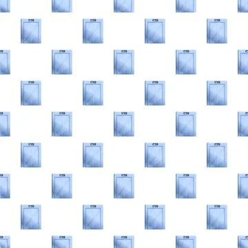 Elevator doors seamless pattern wallpaper with blue metal texture Stock Illustration