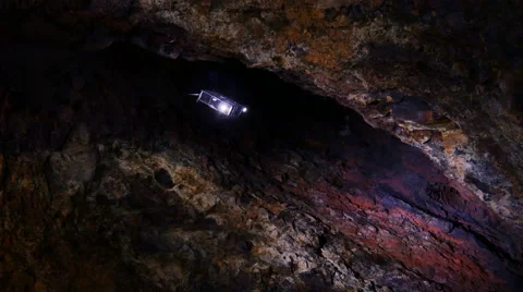 Elevator into a dormant volcano, Iceland, 4k Stock Footage 68562875