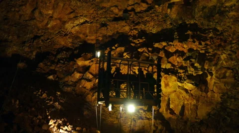 Elevator in a dormant volcano, Iceland, 4k Stock Footage 68563076