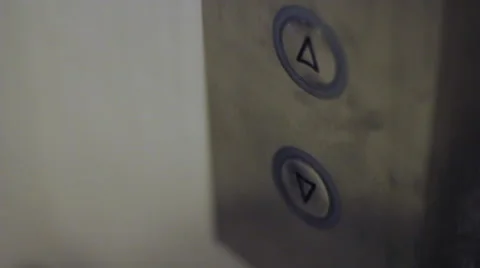 Elevator Down Button Stockbeeldmateriaal 66270529