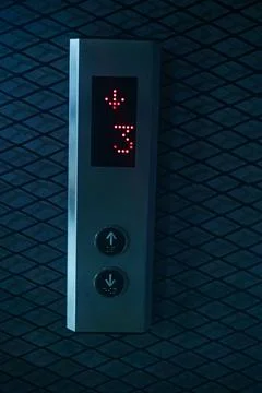 Elevator Up Down Button Panel Stock Photos