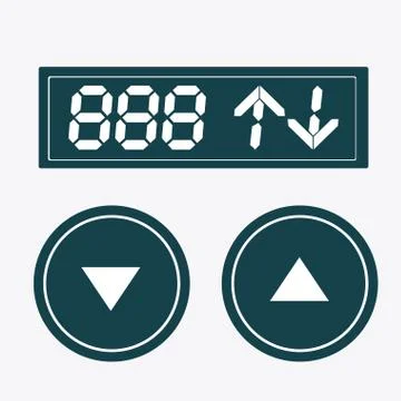 Elevator, up, down, desing over, vector illustration. Stock Illustration