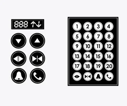 Elevator, up, down, desing over, vector illustration. Stock Illustration