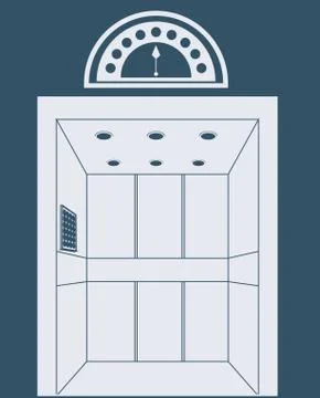 Elevator, up, down, desing over, vector illustration. Stock Illustration