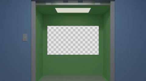 Elevator Down to the Floor. 3D Stock Footage 60008484