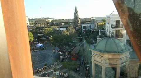 ELEVATOR DOWN TO PLAZA Stock Footage 9309888