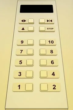 Elevator Elevator control panel with gold color Copyright: xZoonar.com/Mil... Stock Photos