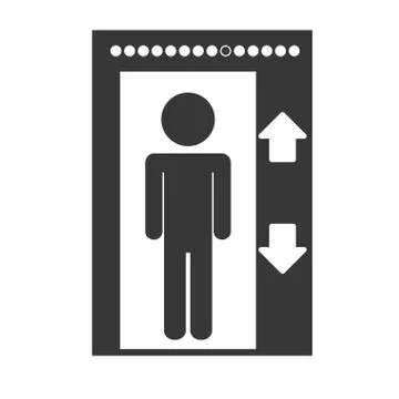 Elevator emblem icon image Stock Illustration
