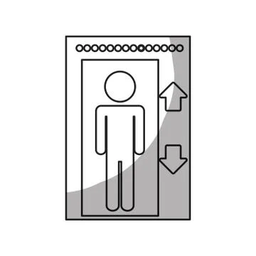 Elevator emblem icon image 스톡 일러스트