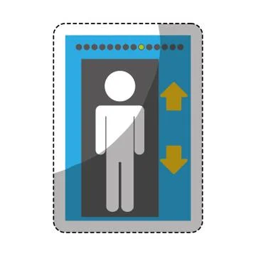 Elevator emblem icon image Ilustración de archivo