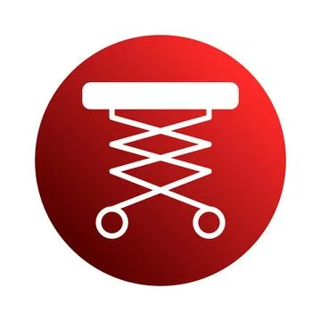 Elevator equipment vector icon in red circle offers versatile design applic.. Stock Illustration