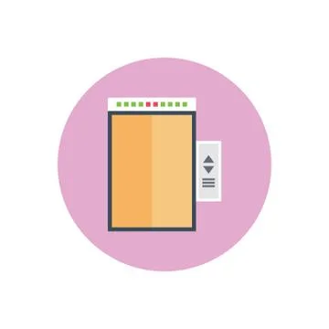 Elevator flat color icon Illustrazione stock