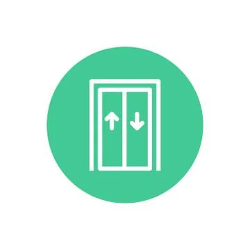Elevator flat icon, vector illustration Stock Illustration