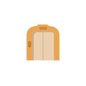 Elevator flat icon on white background Stockillustratie