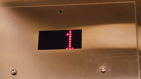 Elevator Floor Changes Close Up Stock Footage 170165606