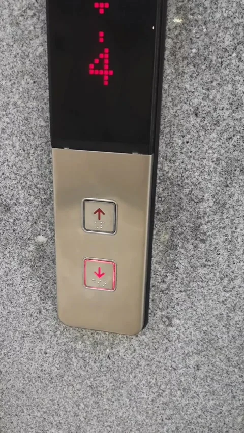 Elevator Floor Indicator Display Counting Down as Lift Approaches Stock Footage 338238581