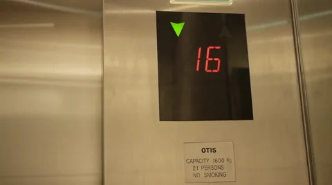 Elevator going down Stock Footage