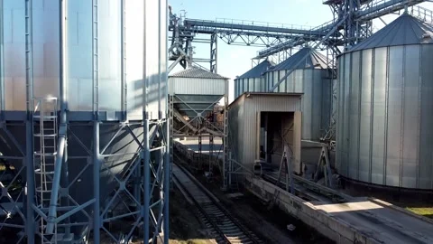 Elevator with grain Stock Footage 197838492
