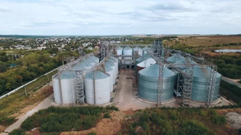 Elevator - grain processing complex for compound feeds Vidéo 164587354