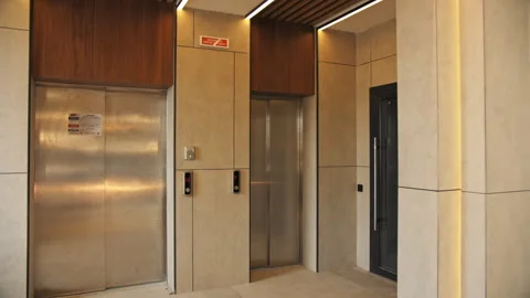 Elevator hall in an apartment building Video stock 245309850