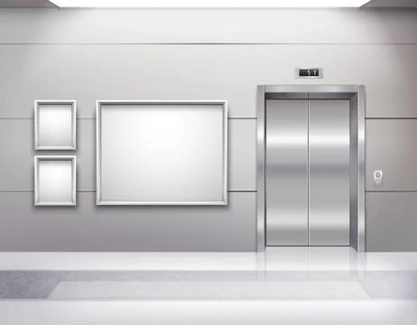 Elevator Hall Interior Illustrazione stock