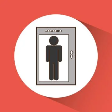 Elevator of hotel service design Stock Illustration
