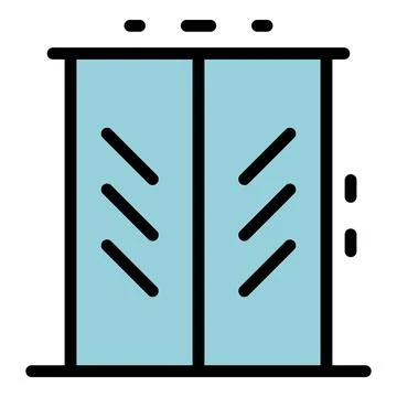 Elevator icon color outline vector Ilustración de archivo